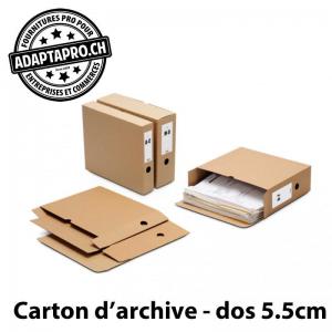Boite d'archive - Format A4 - dos 5.5cm - 325x270x55