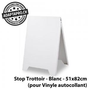 Stop Trottoir - Blanc - pour Vinyle autocollant de 51x82cm