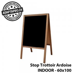 Stop Trottoir en bois et ardoise - Indoor - 100x60cm