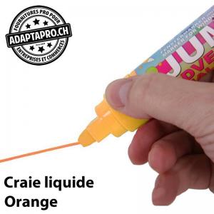 Feutre de craie liquide - 3mm - effaçable - orange
