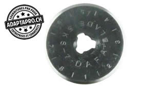 Outil - Lame de cutter rotatif - 28mm droite (2 pces) - Pour cutter 60025