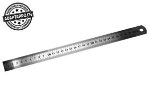 Outil - Règle à mesurer - plate - métal - 30cm