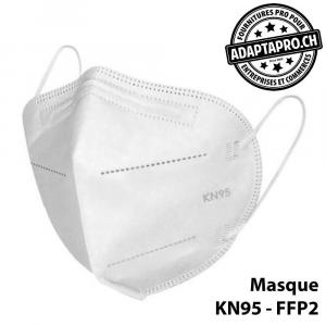 Masques de protection - KN95 FFP2 certifié CE (norme EN 149-2001 + A1-2009) - 10 pièces - Blanc