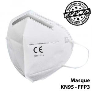 Masques de protection - KN95 FFP3 certifié CE (norme GB 2626-2006) - 5 pièces - Blanc