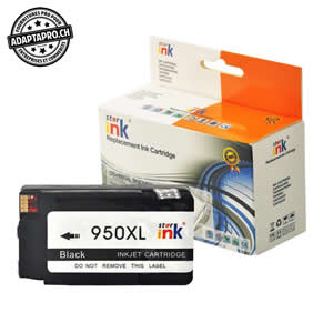 Cartouche d'encre - Noir (80ml / 2'560 feuilles) - Compatible HP 950XL BK, CN045A