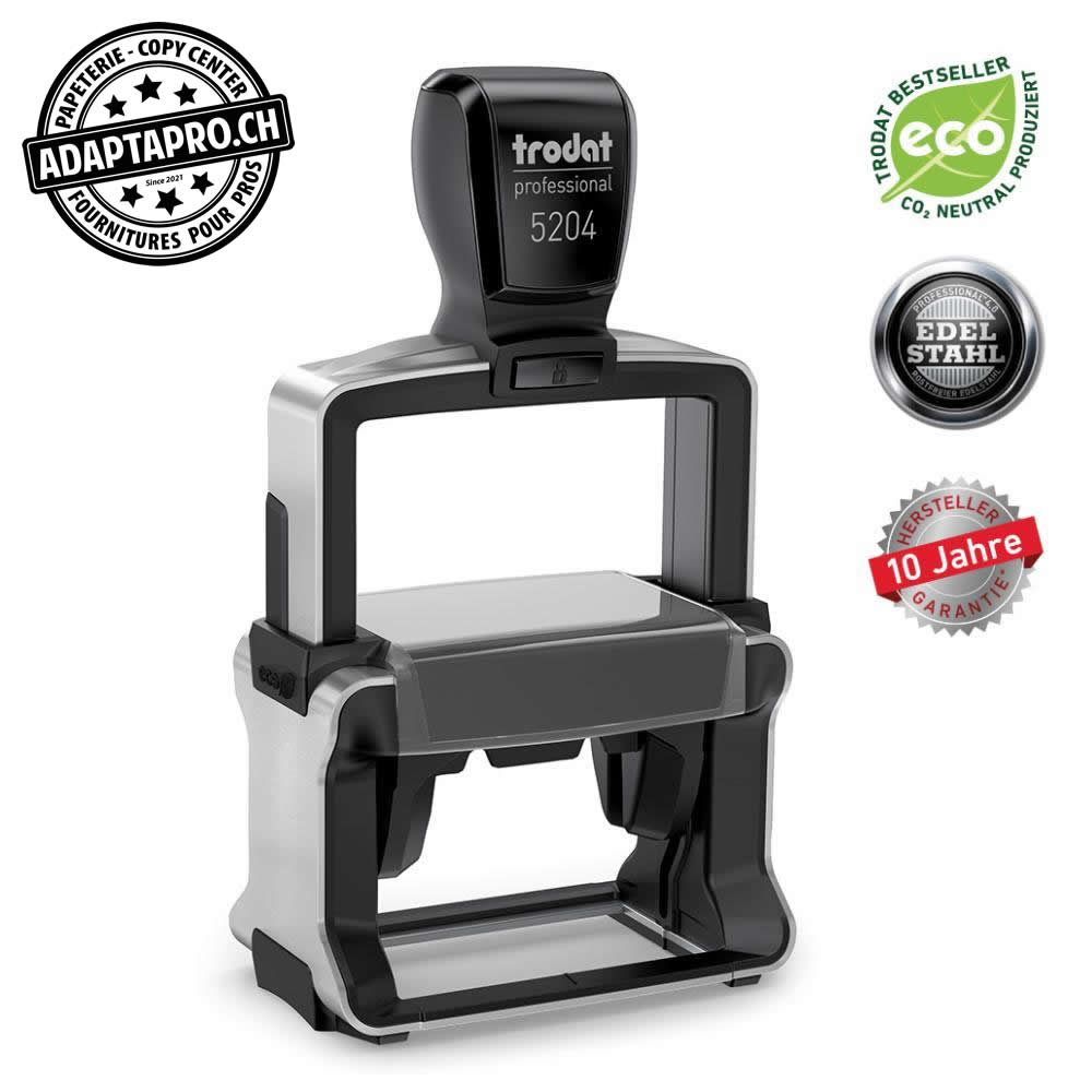 Trodat - TROD-5204C - Timbre complet - Trodat 5204 - 55 x 25mm - encre à choix (noir / bleu / rouge / vert)