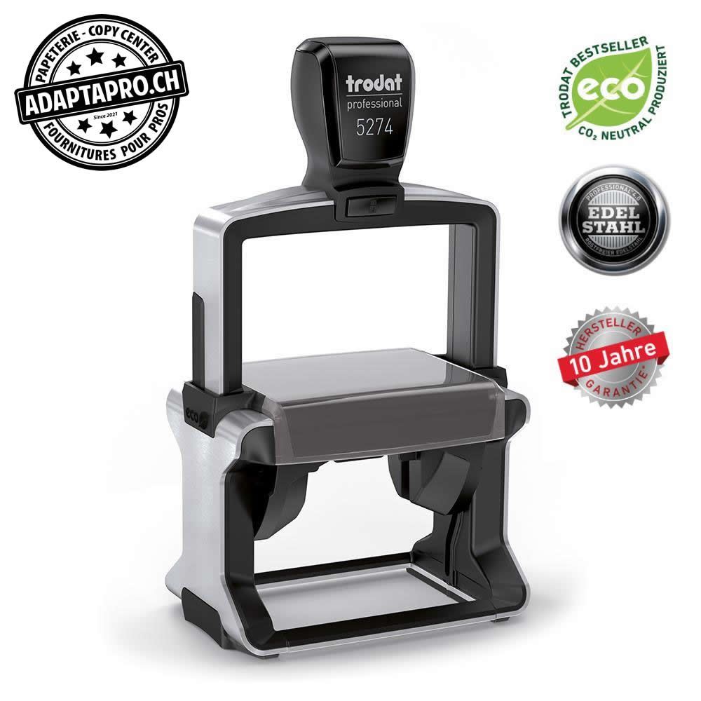 Trodat - TROD-5274C - Timbre complet - Trodat 5274 - 60 x 40mm - encre à choix (noir / bleu / rouge / vert)