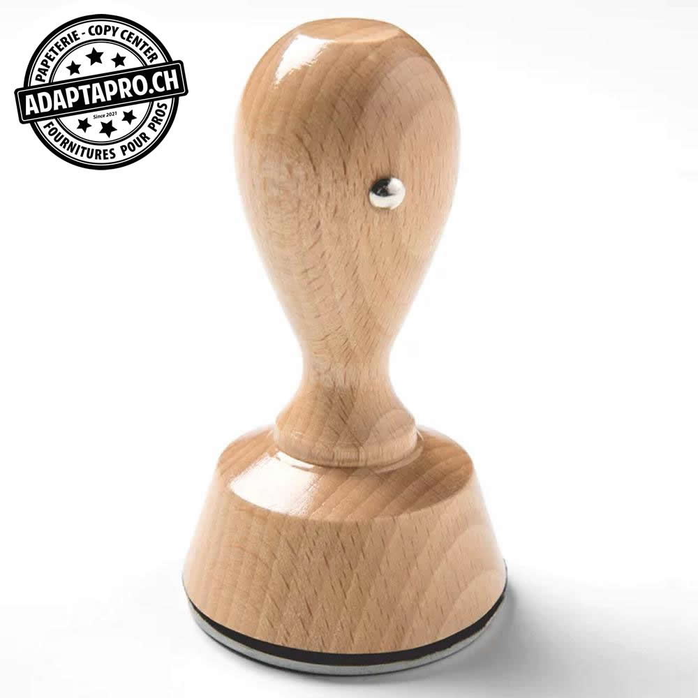 AdaptaPro - Stamp-D50C - Timbre complet - manche en bois - rond 50mm dia