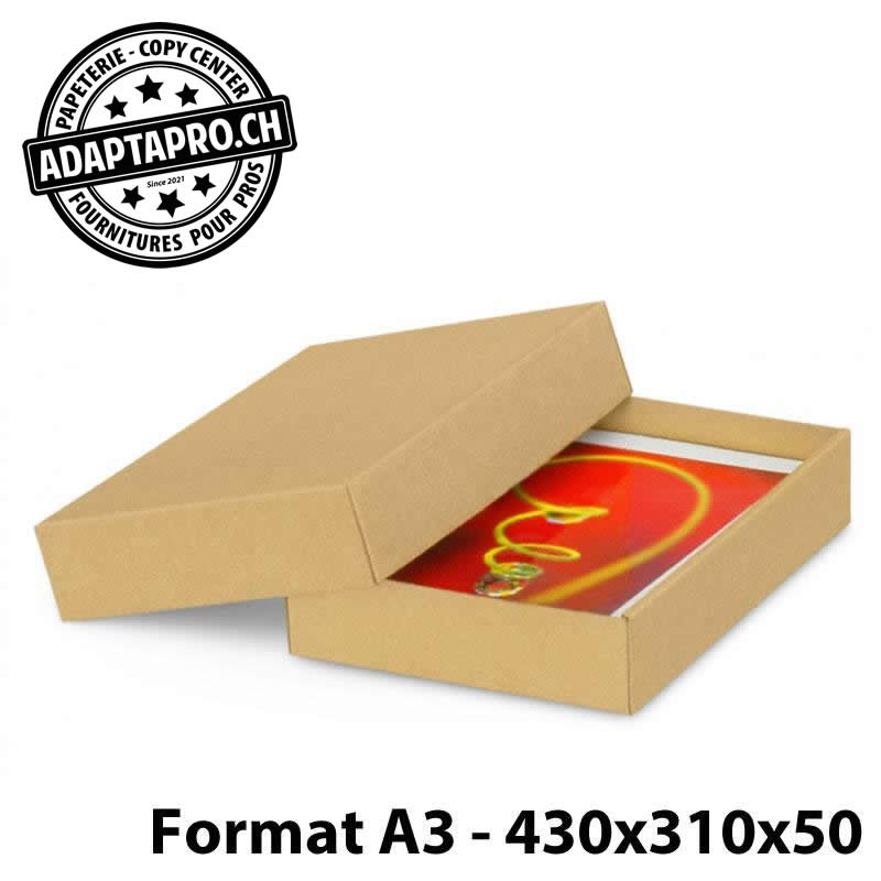 AdaptaPro - EMBCCA3-050 - Emballage - Carton Cloche - Format A3 - 430x310x50
