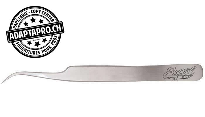 Excel Blades - EXL30417 - Outil - Pincettes - Pointe fine - Pointe recourbée - Polie - 11.4cm