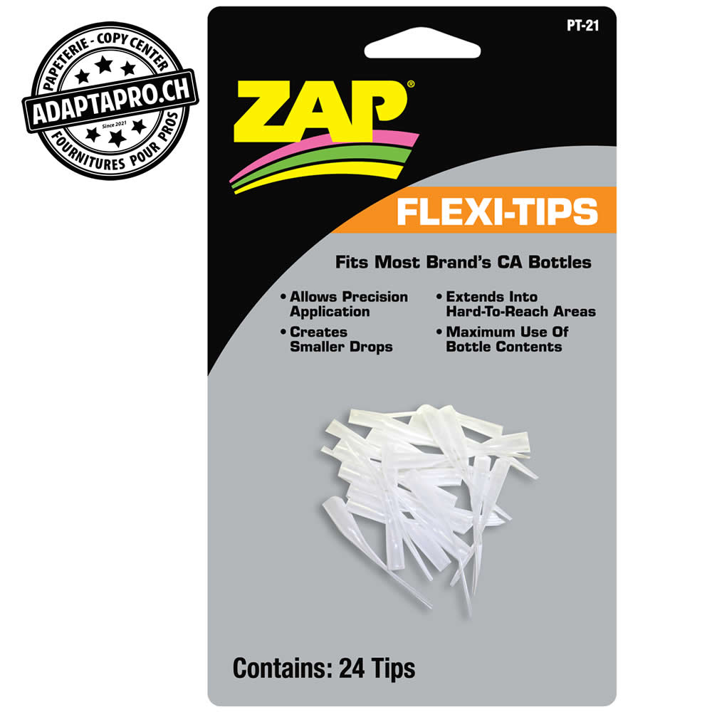 ZAP / Superglue - ZPT21 - Colle - Flexi Tips - 24 Tips
