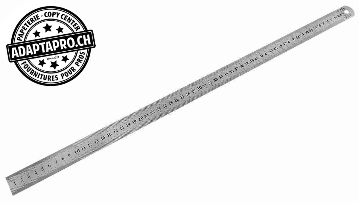 AdaptaPro - AP1166S - Outil - Règle à mesurer - plate - métal - 60cm - Souple