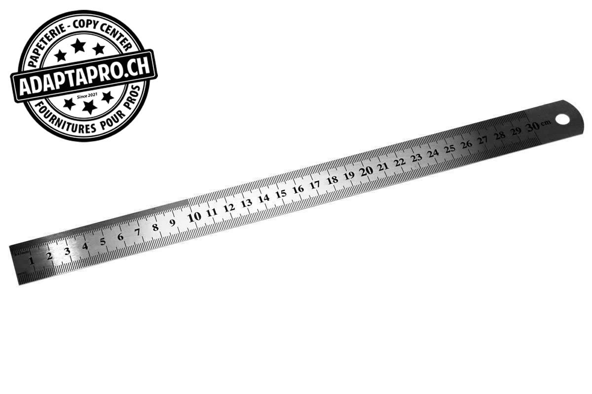 AdaptaPro - AP1163 - Outil - Règle à mesurer - plate - métal - 30cm