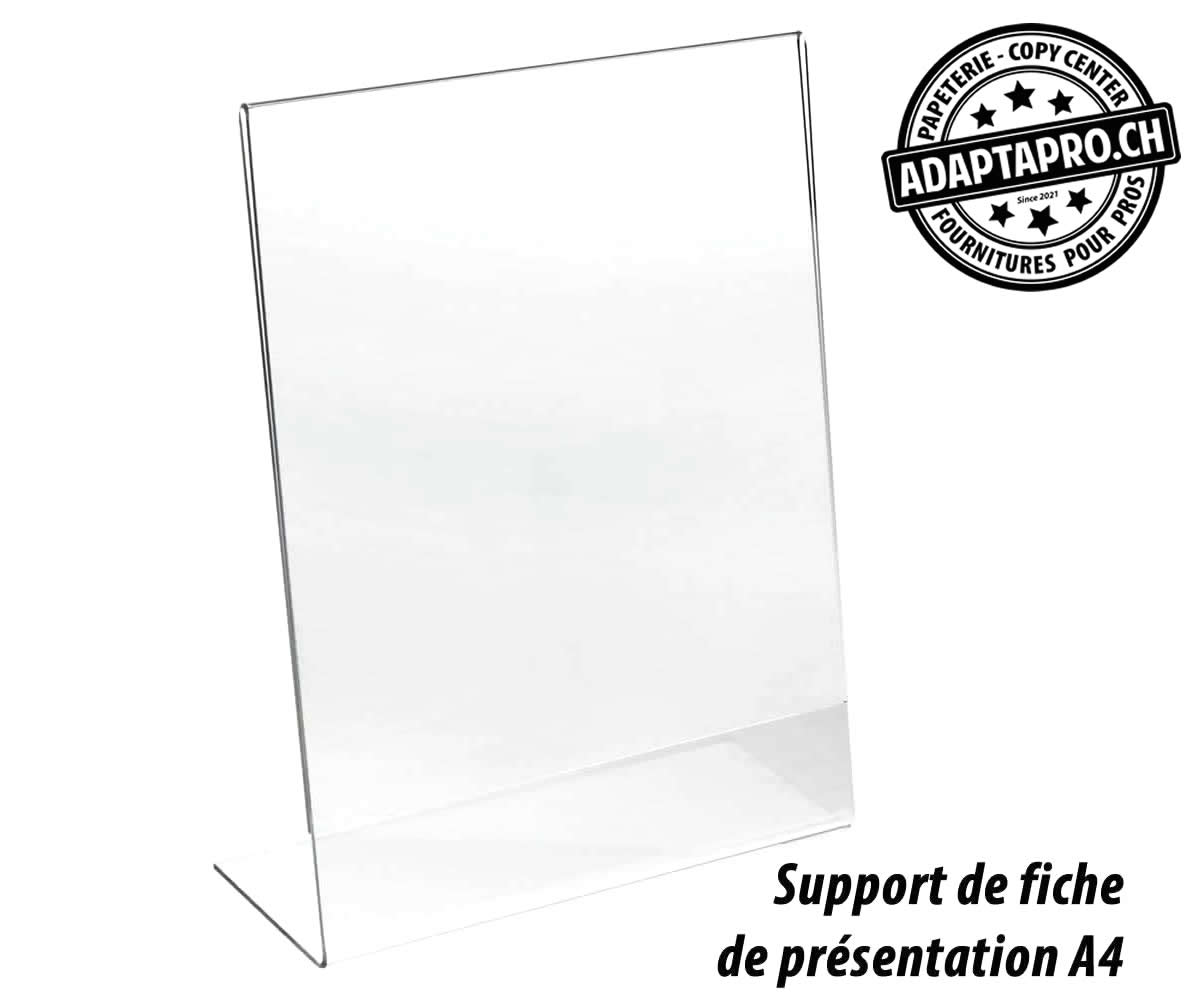 AdaptaPro - APD-3005 - Display en acrylique Crystal Clear - porte-fiche de présentation - A4