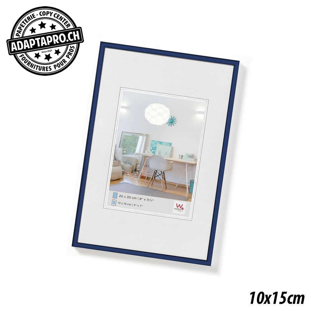 Walther - WAL-LS-KV015BL - Cadre Photo Plastique - LifeStyle - 10x15cm - Bleu