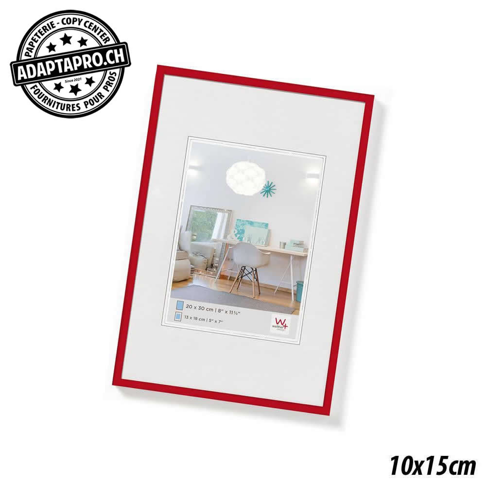 Walther - WAL-LS-KV015RE - Cadre Photo Plastique - LifeStyle - 10x15cm - Rouge