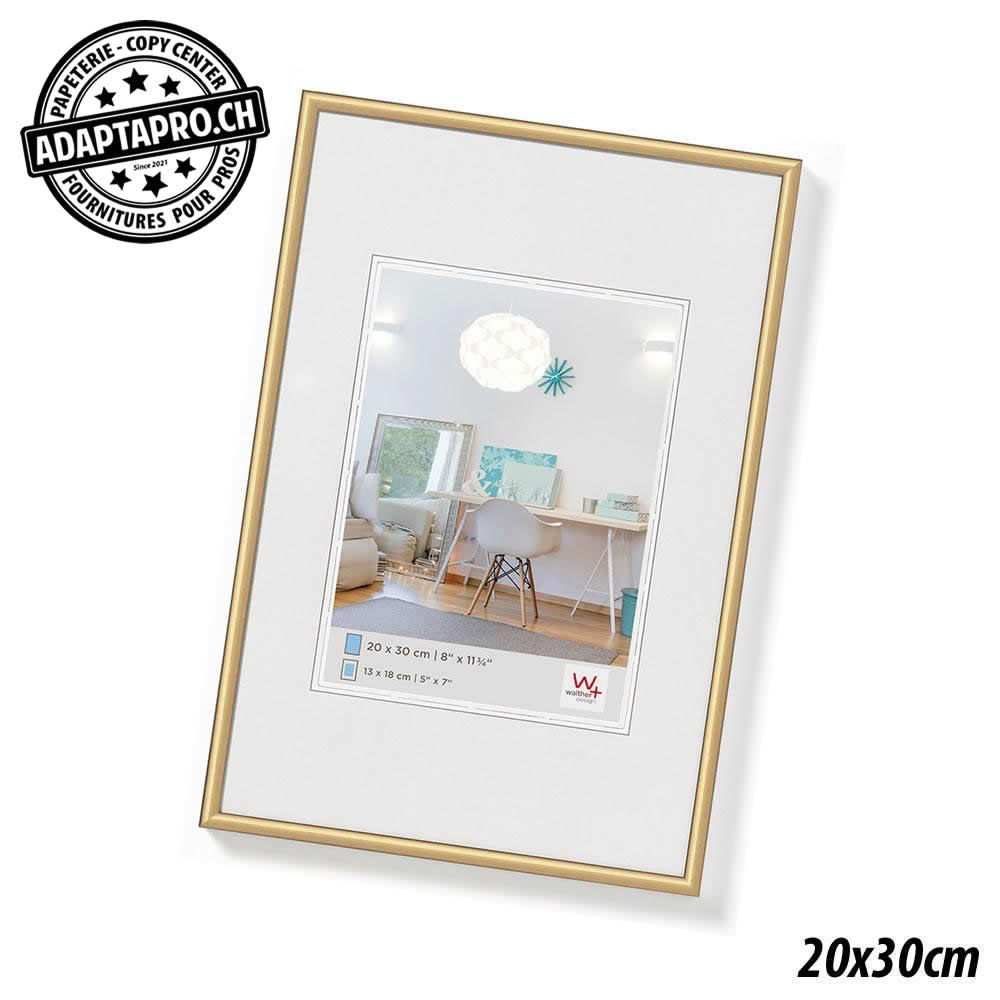 Walther - WAL-LS-20x30G - Cadre Photo Plastique - LifeStyle - 20x30cm - Doré