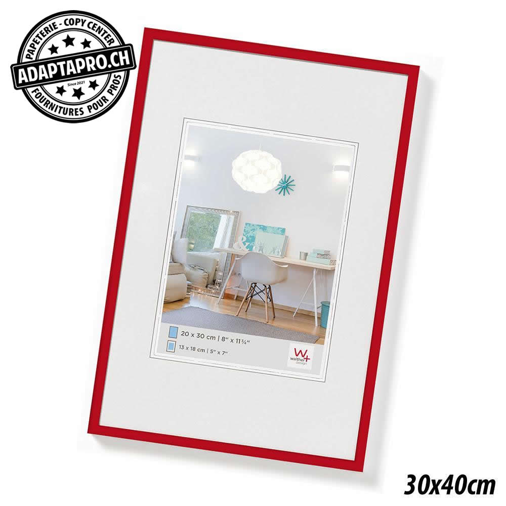 Walther - WAL-KV040RE - Cadre Photo Plastique - LifeStyle - 30x40cm - Rouge