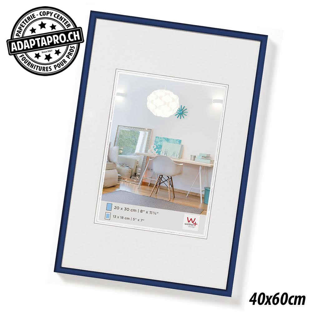 Walther - WAL-LS-40x60B - Cadre Photo Plastique - LifeStyle - 40x60cm - Bleu