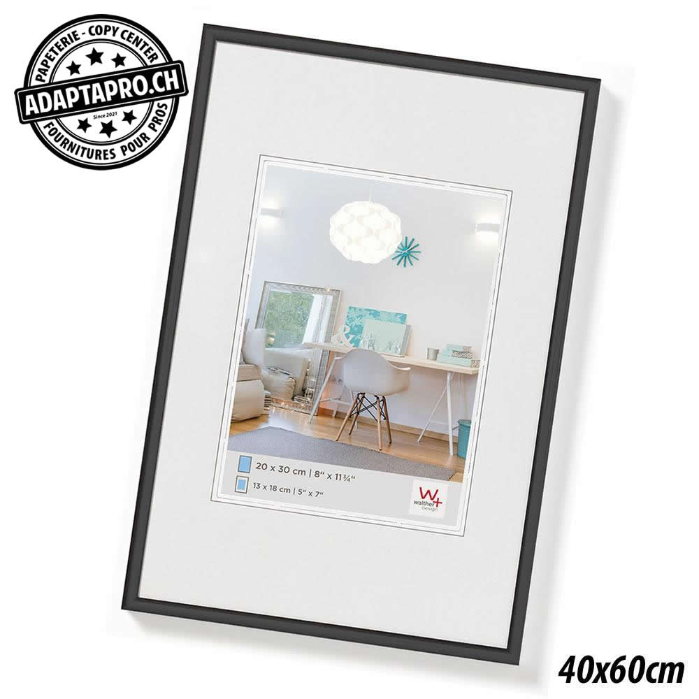 Walther - WAL-LS-40x60BK - Cadre Photo Plastique - LifeStyle - 40x60cm - Noir