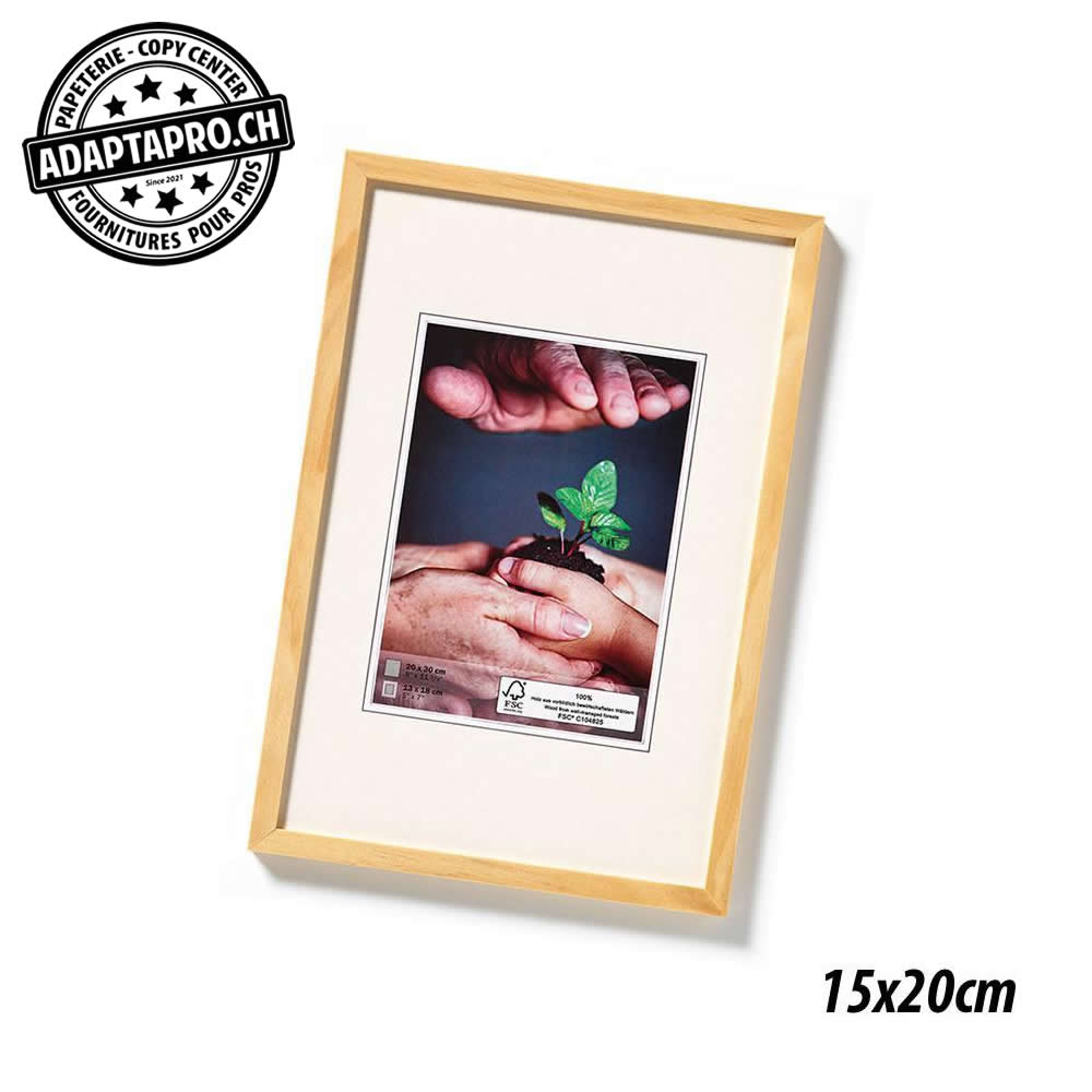 Walther - WAL-NA-15x20CL - Cadre Photo en Bois - Nature - 15x20cm - Naturel