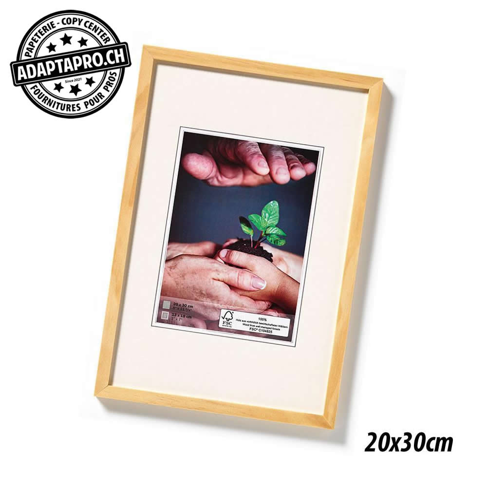 Walther - WAL-NA-20x30CL - Cadre Photo en Bois - Nature - 20x30cm - Naturel