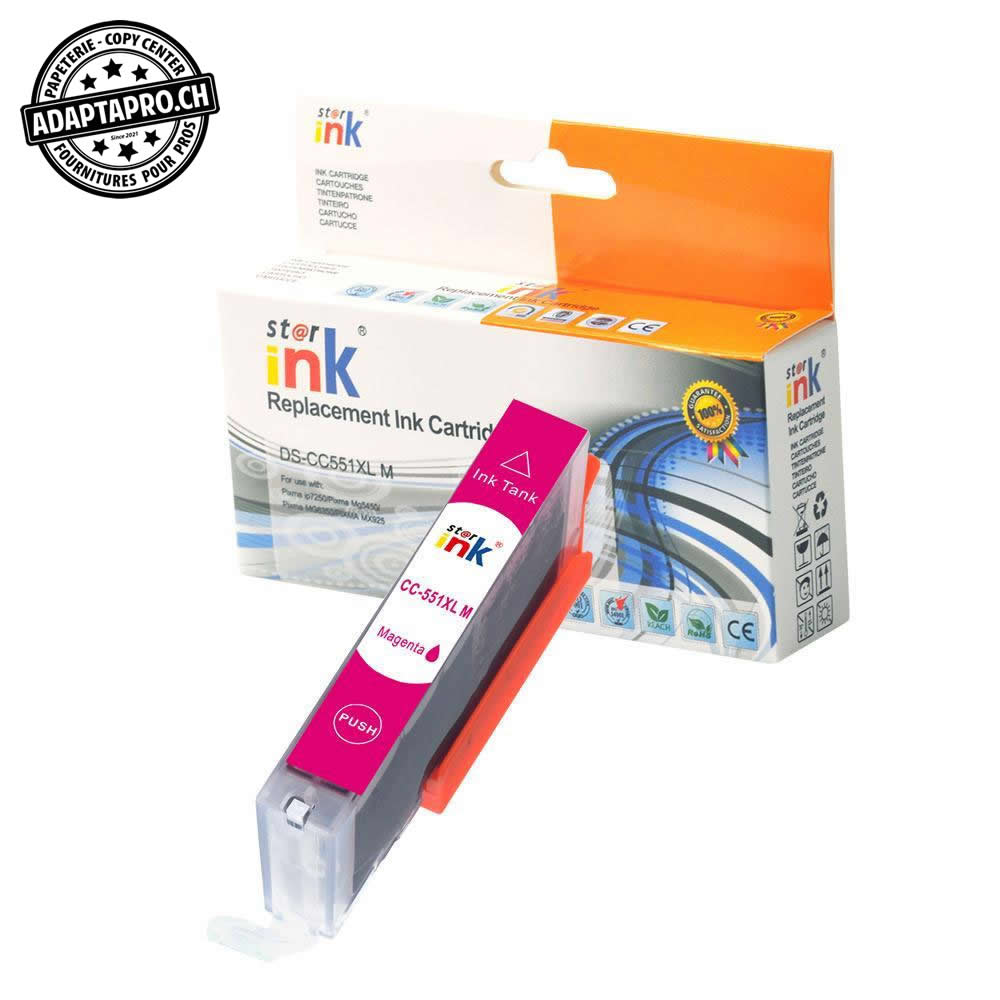StarInk - SI-CC551XL-M - Cartouche d'encre compatible - Canon CLI-551XL M - Magenta (12.5ml / 800 feuilles)