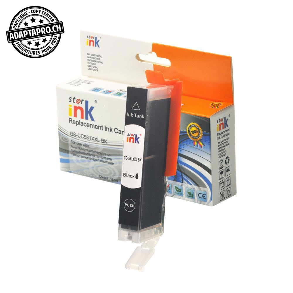StarInk - SI-CC581XXL-BK - Cartouche d'encre compatible - Canon CLI-581XXL BK - Noir (12.5ml / 800 feuilles)