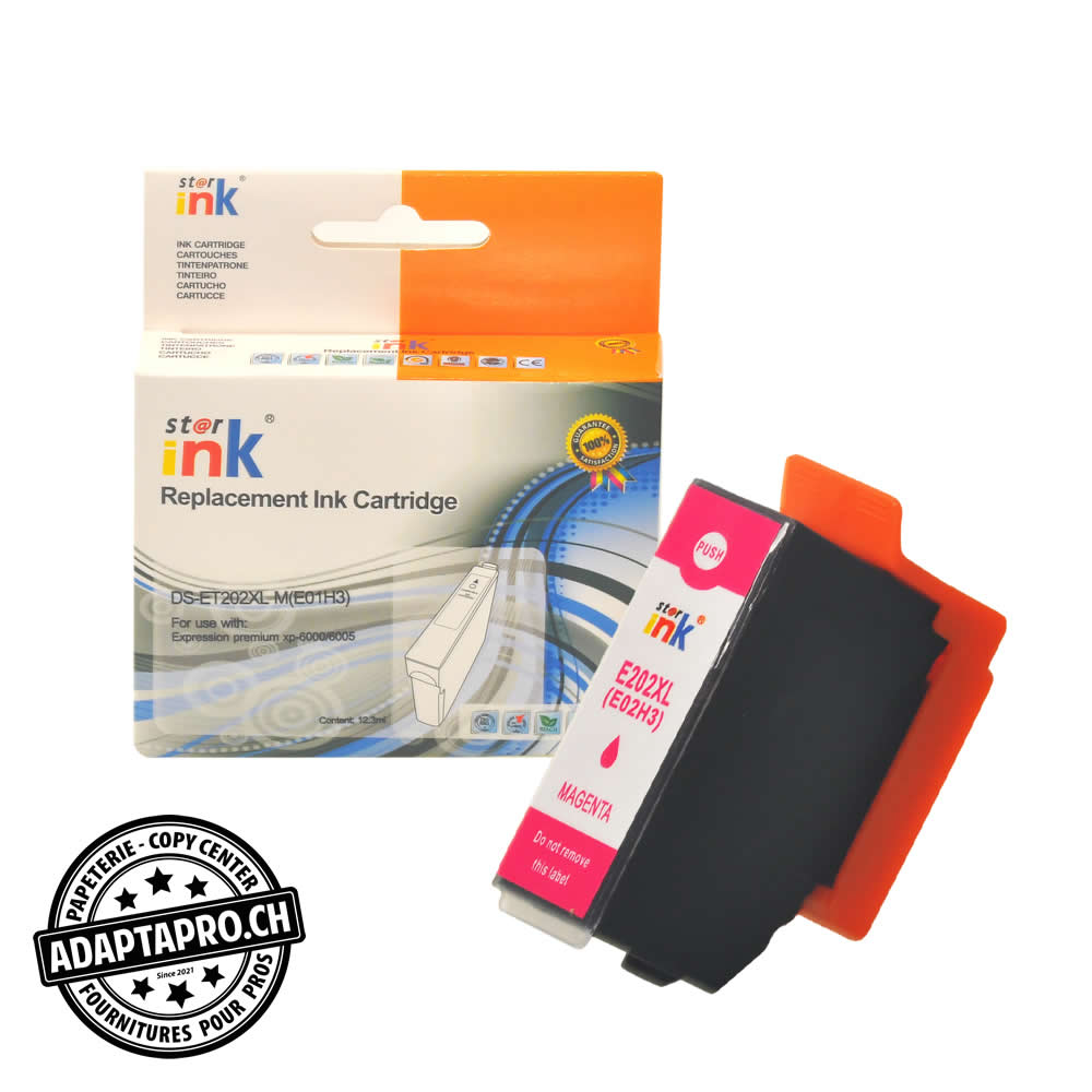 StarInk - SI-ET202XL-M - Cartouche d'encre compatible - Epson 202XL M - Magenta (12.3ml / 787 feuilles)