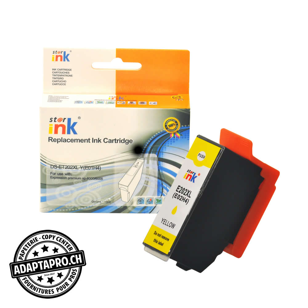 StarInk - SI-ET202XL-Y - Cartouche d'encre compatible - Epson 202XL Y - Jaune (12.3ml / 787 feuilles)