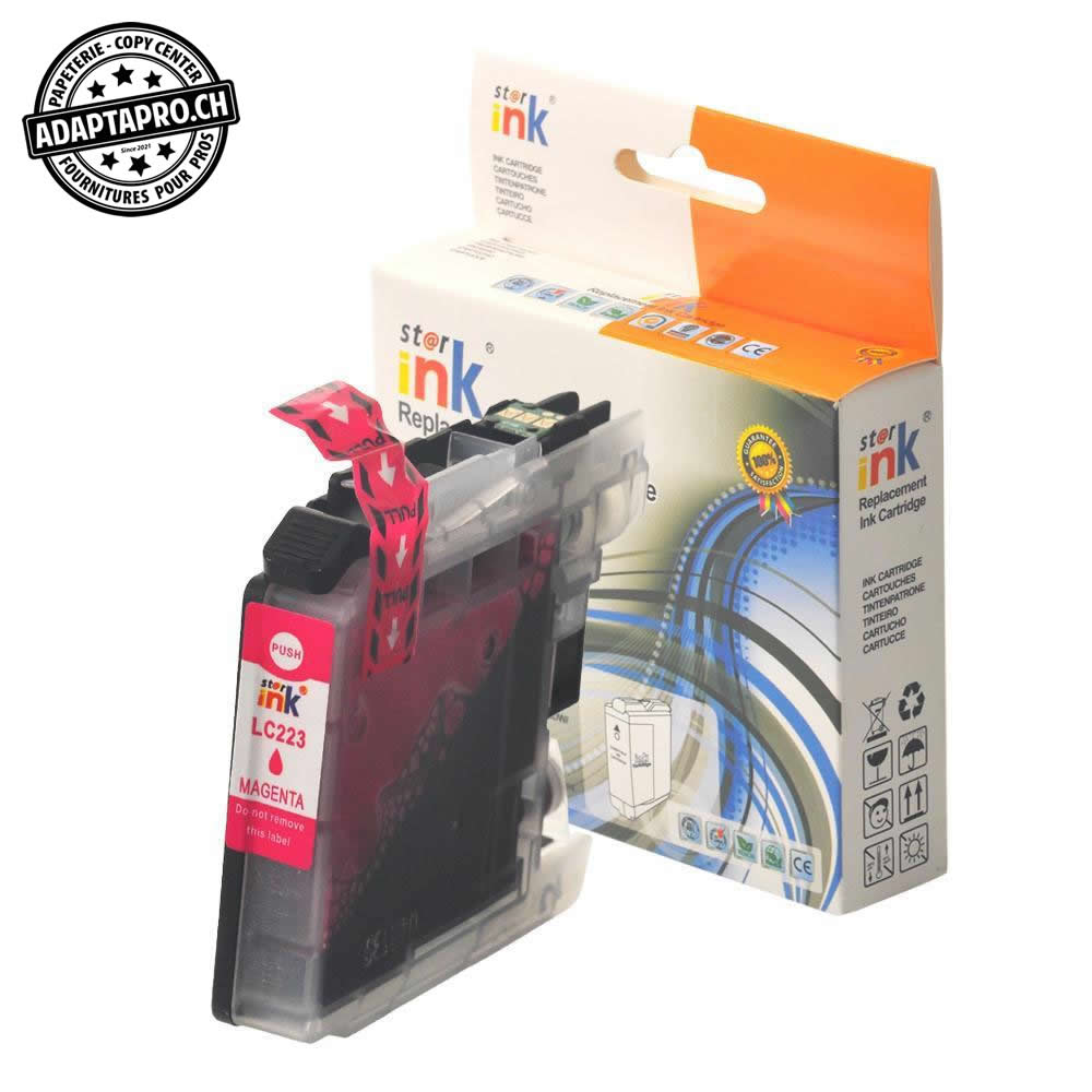StarInk - SI-LC223M - Cartouche d'encre compatible - Brother LC-223 M - Magenta (10ml / 800 feuilles)