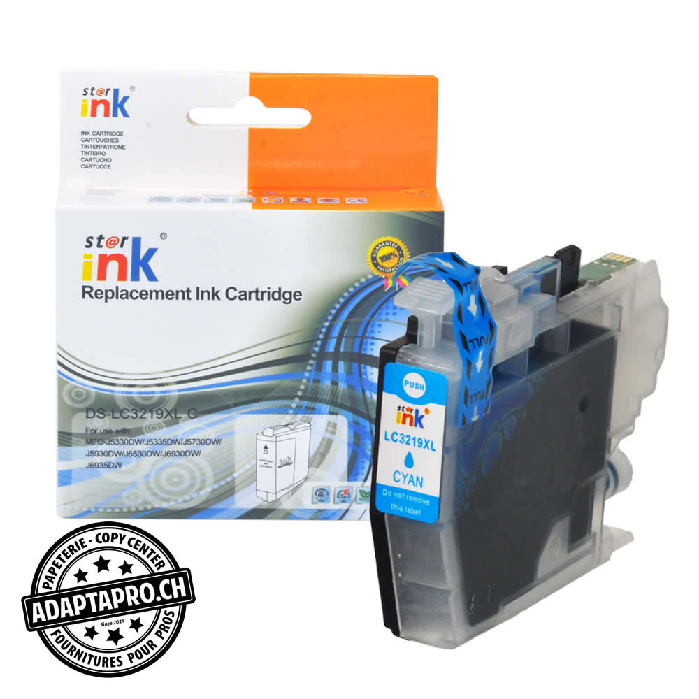 StarInk - SI-LC3219XL-C - Cartouche d'encre compatible - Brother LC-3219XL C - Cyan (20ml / 2000 feuilles)