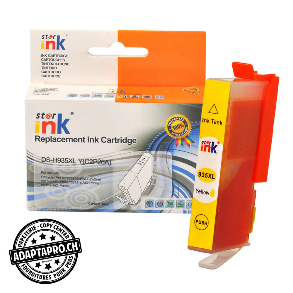 StarInk - SI-H935XL-Y - Cartouche d'encre compatible - HP 935XL Y - Jaune (16ml / 1'024 feuilles)