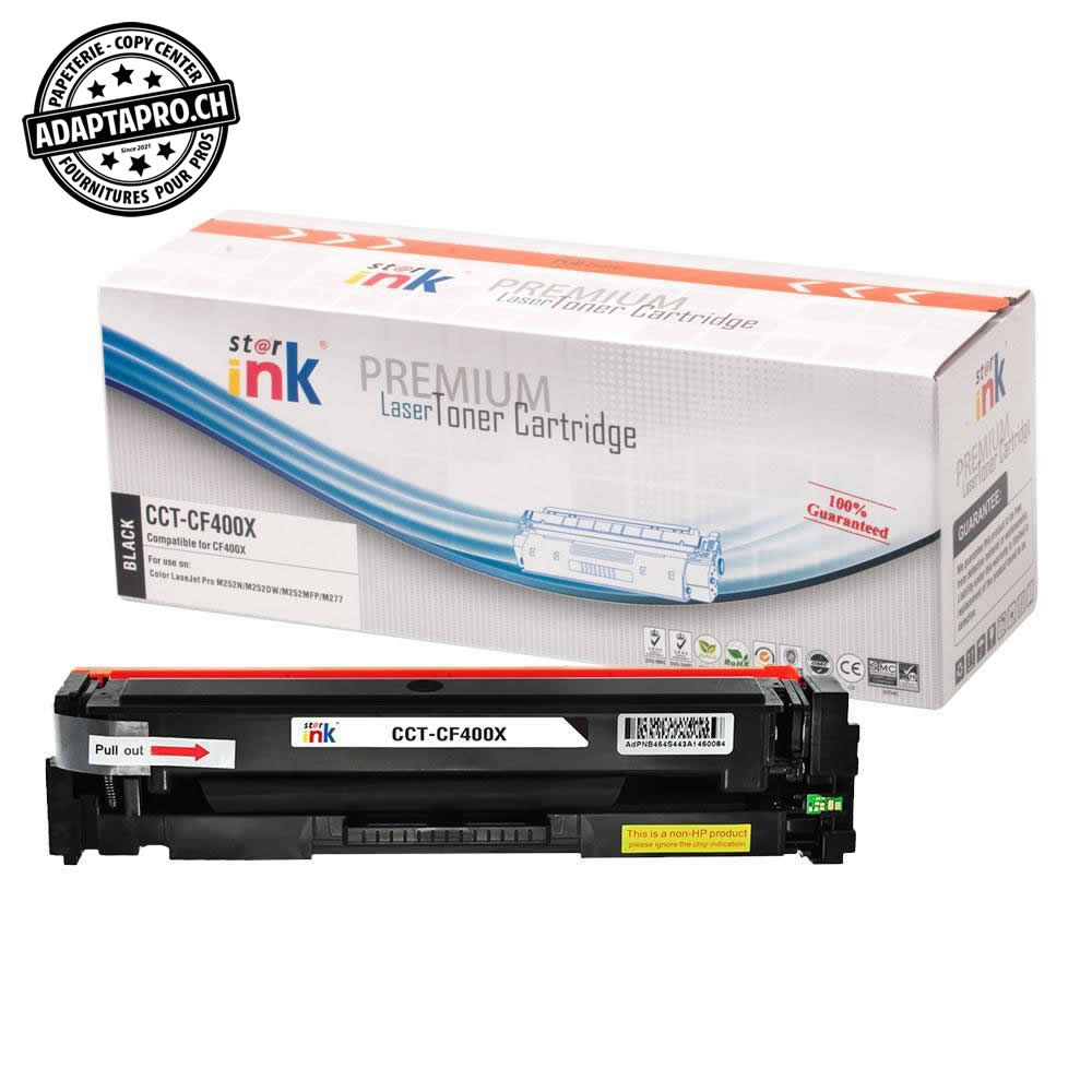 StarInk - SI-CF400X - Cartouche de toner compatible - HP CF400X BK - Noir (2'800 feuilles)