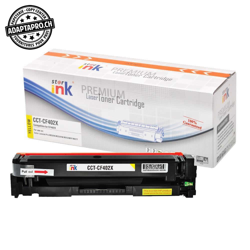 StarInk - SI-CF402X - Cartouche de toner compatible - HP CF402X Y - Jaune (2'300 feuilles)