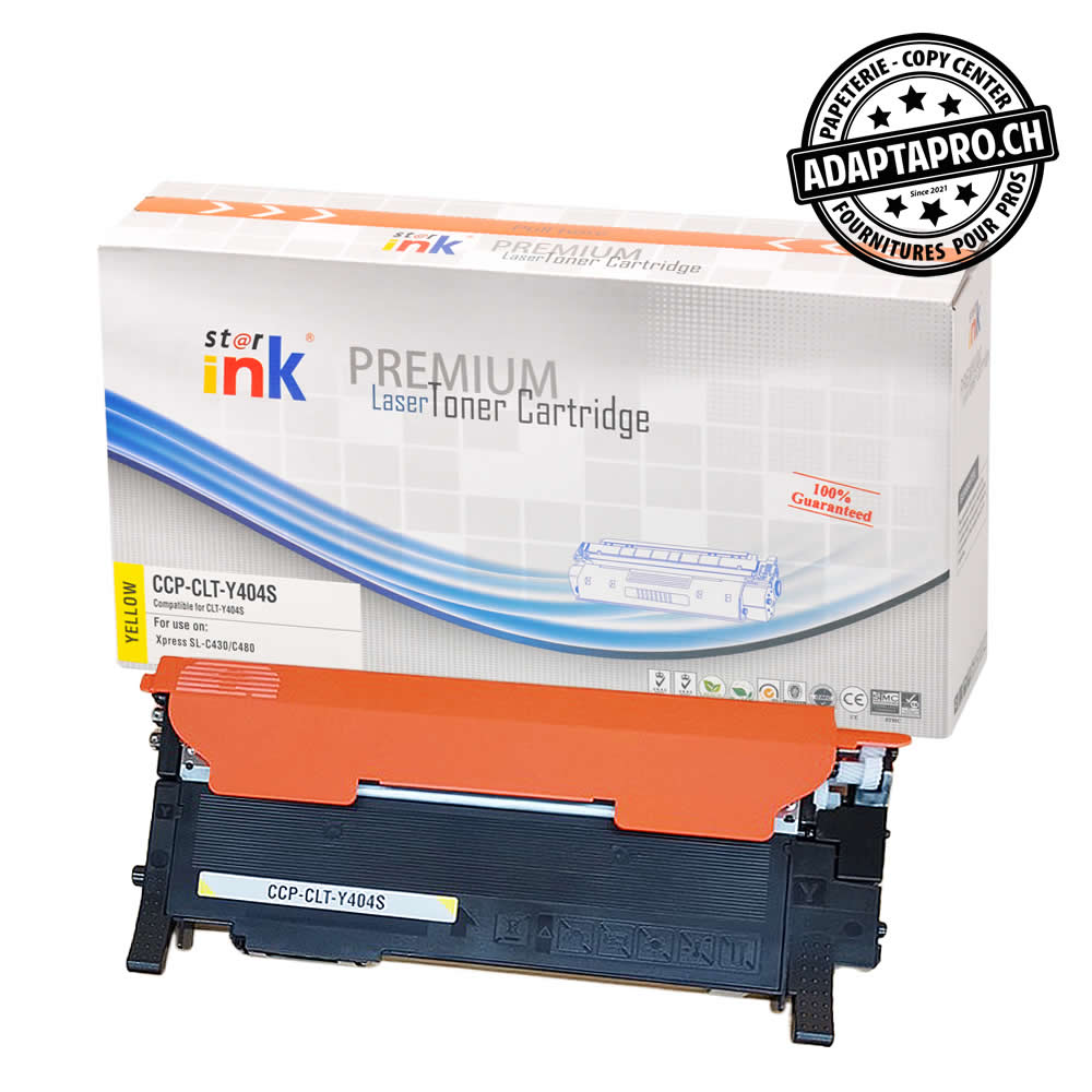 StarInk - SI-CLT-Y404S - Cartouche de toner compatible - Samsung CLT-Y404S Y - Jaune (1'000 feuilles)