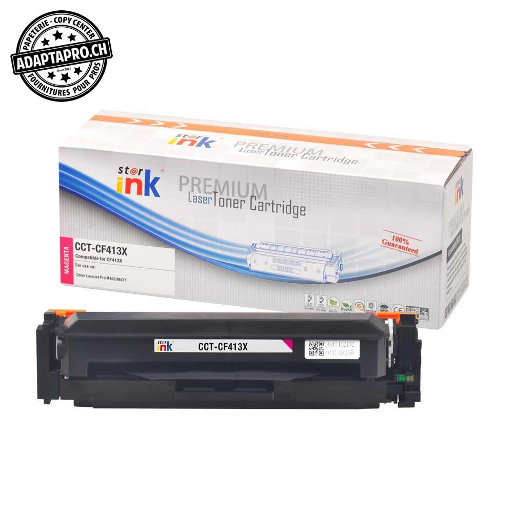 StarInk - SI-CF413X - Cartouche de toner compatible - HP CF413X M - Magenta (5'000 feuilles)