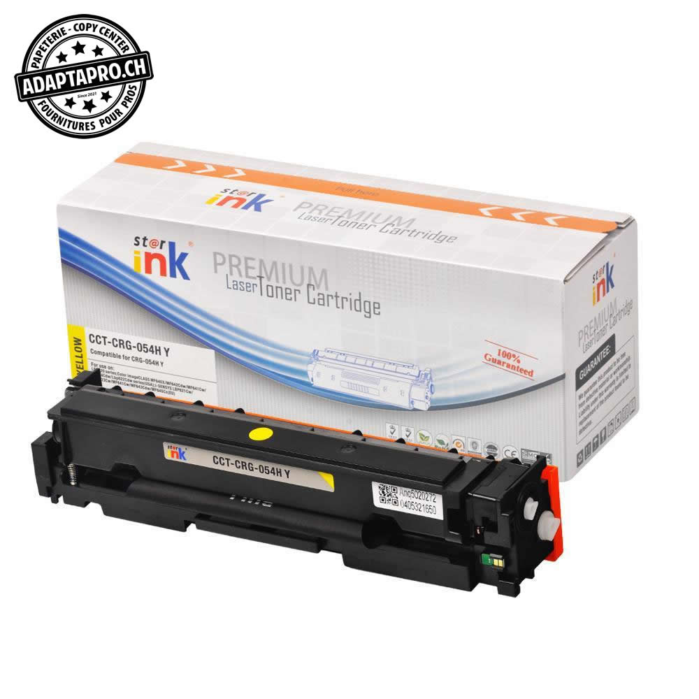 StarInk - SI-CRG-054H-Y - Cartouche de toner compatible - Canon CRG-054H Y - Jaune (2'300 feuilles)