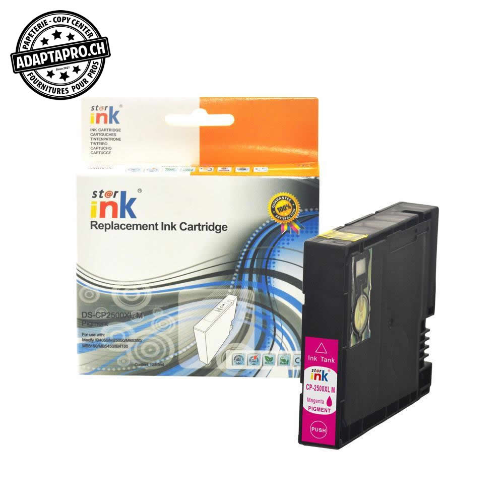StarInk - SI-CP2500XL-M - Cartouche d'encre compatible - Canon PGI-2500M XL - Magenta (20ml / 1'280 feuilles)