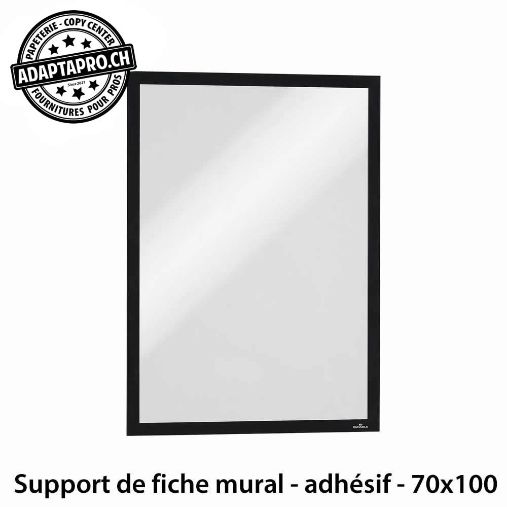 AdaptaPro - SUP-MRA-70x100-K - Support de fiche mural - adhésif - fermeture magnétique - noir - 70x100