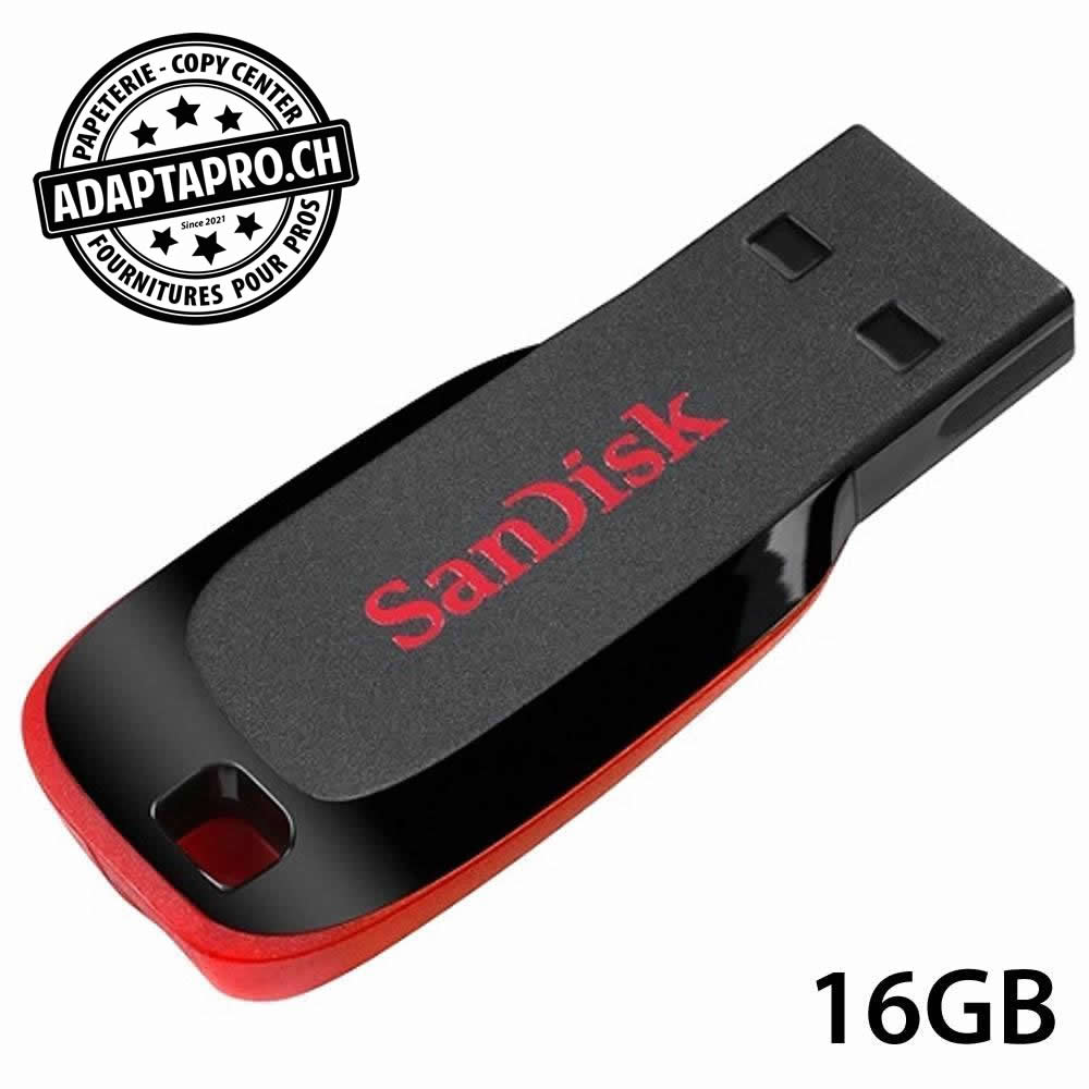 SanDisk - SDK-USB-B2-016 - Clé USB - 2.0 - SanDisk Cruzer Blade - 16GB