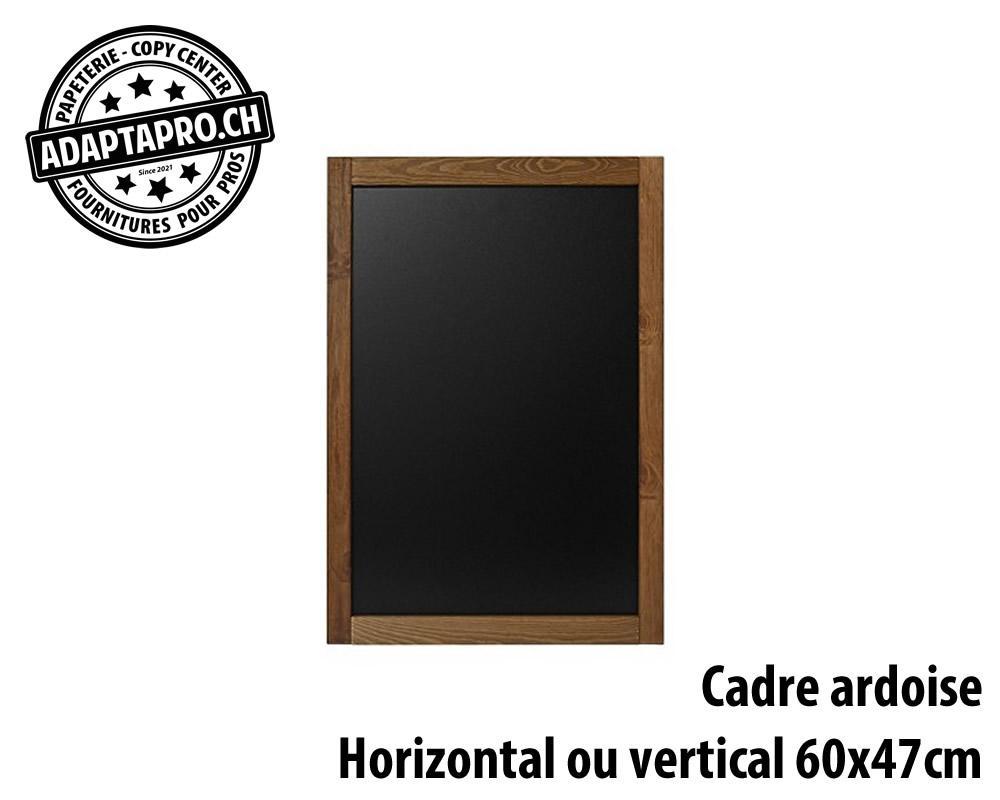 AdaptaPro - CDR-ARD-V1-60x47 - Cadre en bois et ardoise - horizontal ou vertical - 60x47cm