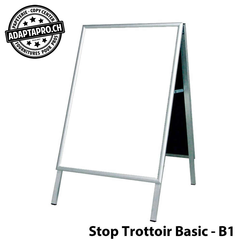 AdaptaPro - STPI-BAS32-B1 - Stop Trottoir - Indoor - Basic - Cadre 32mm - B1 (700*1000mm)