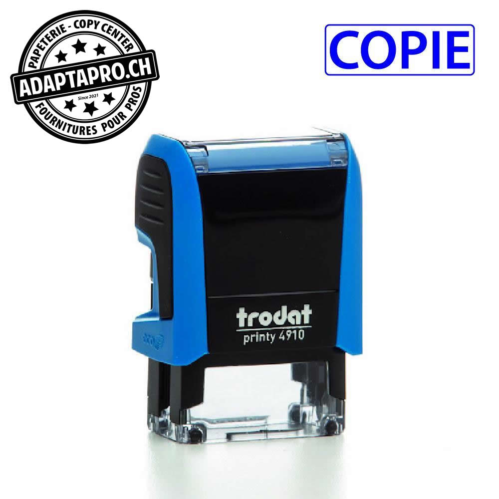 Trodat - TROD-4910T1B - Timbre complet - Trodat Printy 4910 - COPIE - Boitier bleu, encre bleue