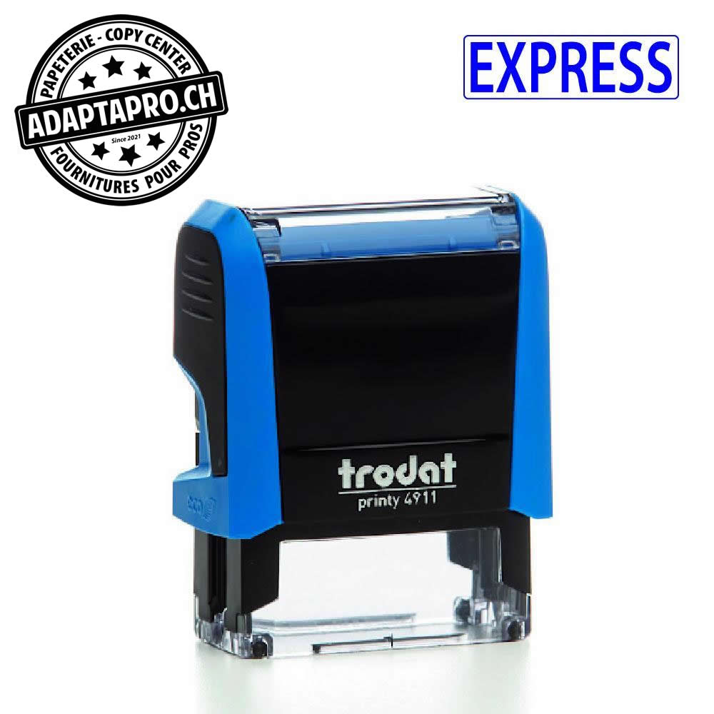 Trodat - TROD-4911T1B - Timbre complet - Trodat Printy 4911 - EXPRESS - Boitier bleu, encre bleue