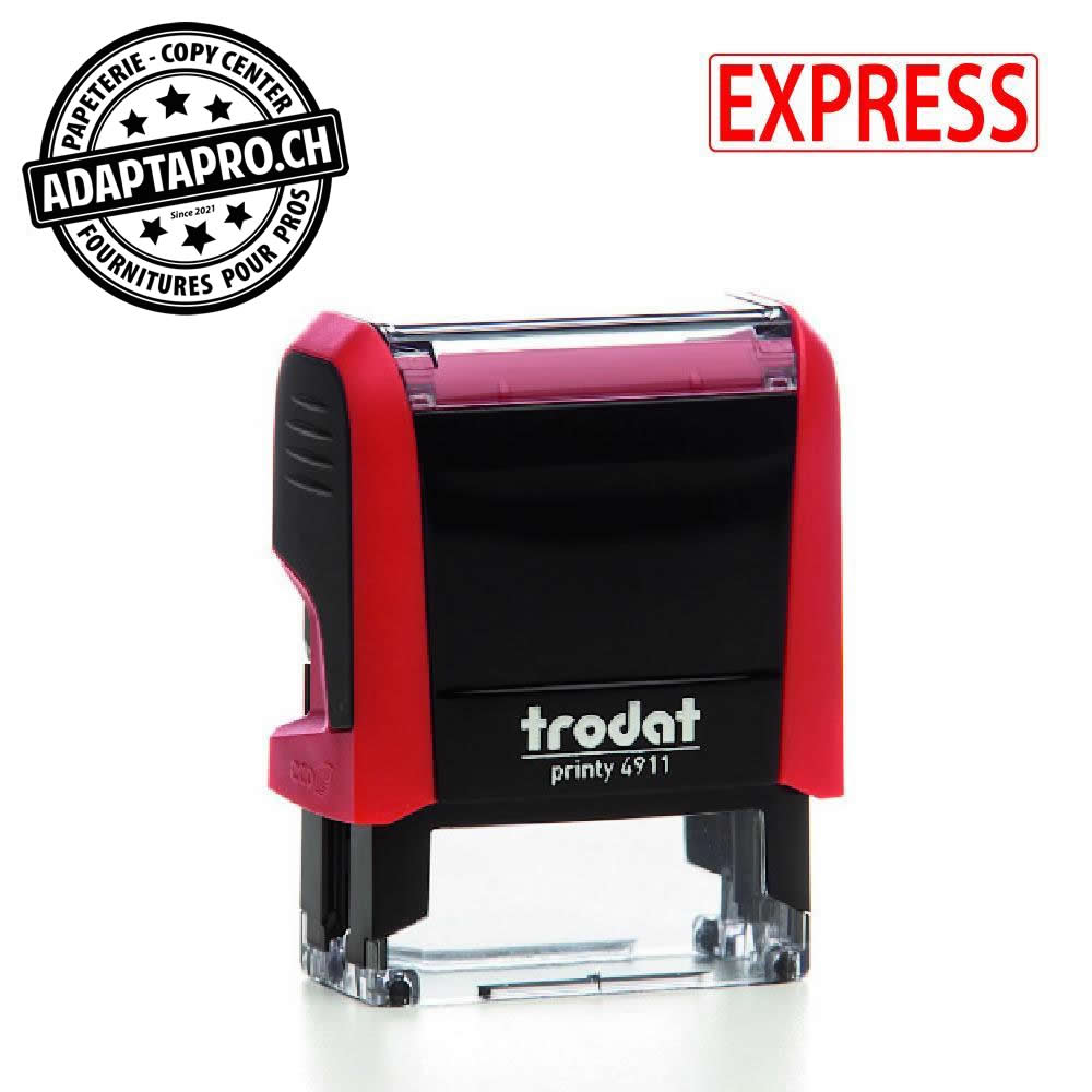 Trodat - TROD-4911T1R - Timbre complet - Trodat Printy 4911 - EXPRESS - Boitier rouge, encre rouge