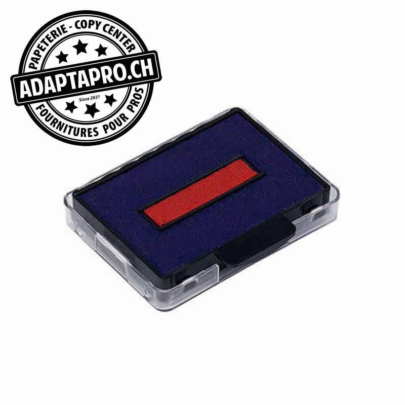 Trodat - TROD-4929MD - Encreur pour Printy 4929 - Bicolore texte bleu date rouge