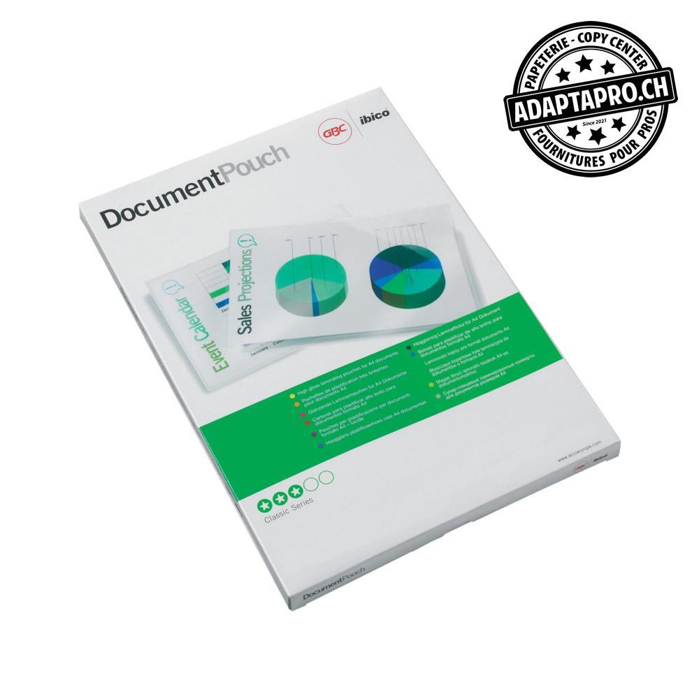 GBC - GBC-3740442 - Pochettes plastification GBC brillantes - 125µ - A6 - 111*154mm - 100 pces