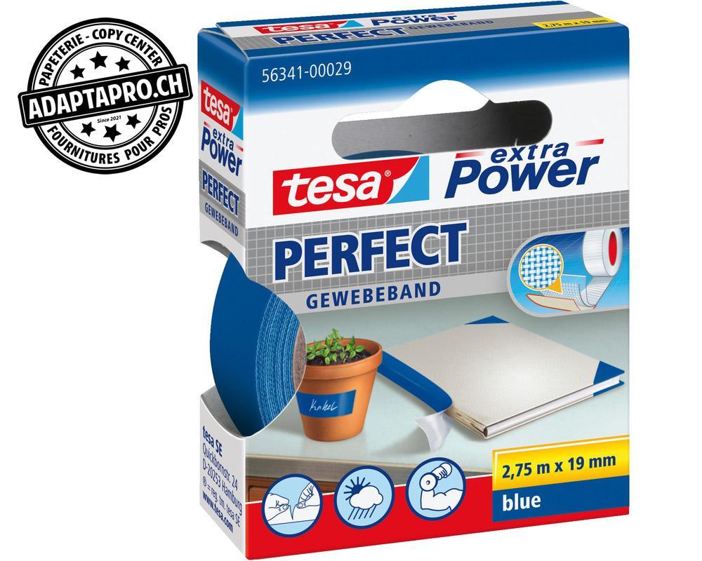 Tesa - TESA-56341-00029 - Ruban toilé TESA extra Power Perfect - 19mm * 2.75m - Bleu