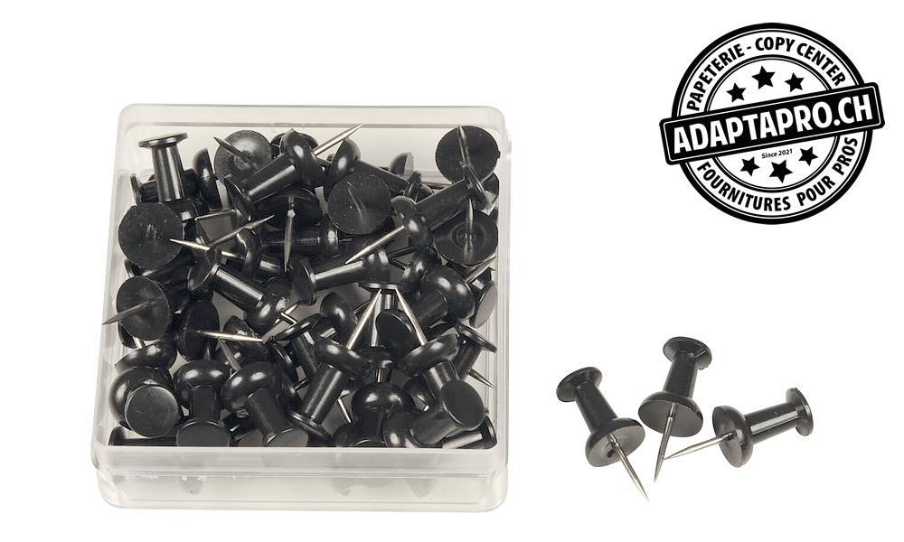 Alco - ALCO-662-11 - Epingles pour tableaux punaisables ALCO - noires - 40 pces
